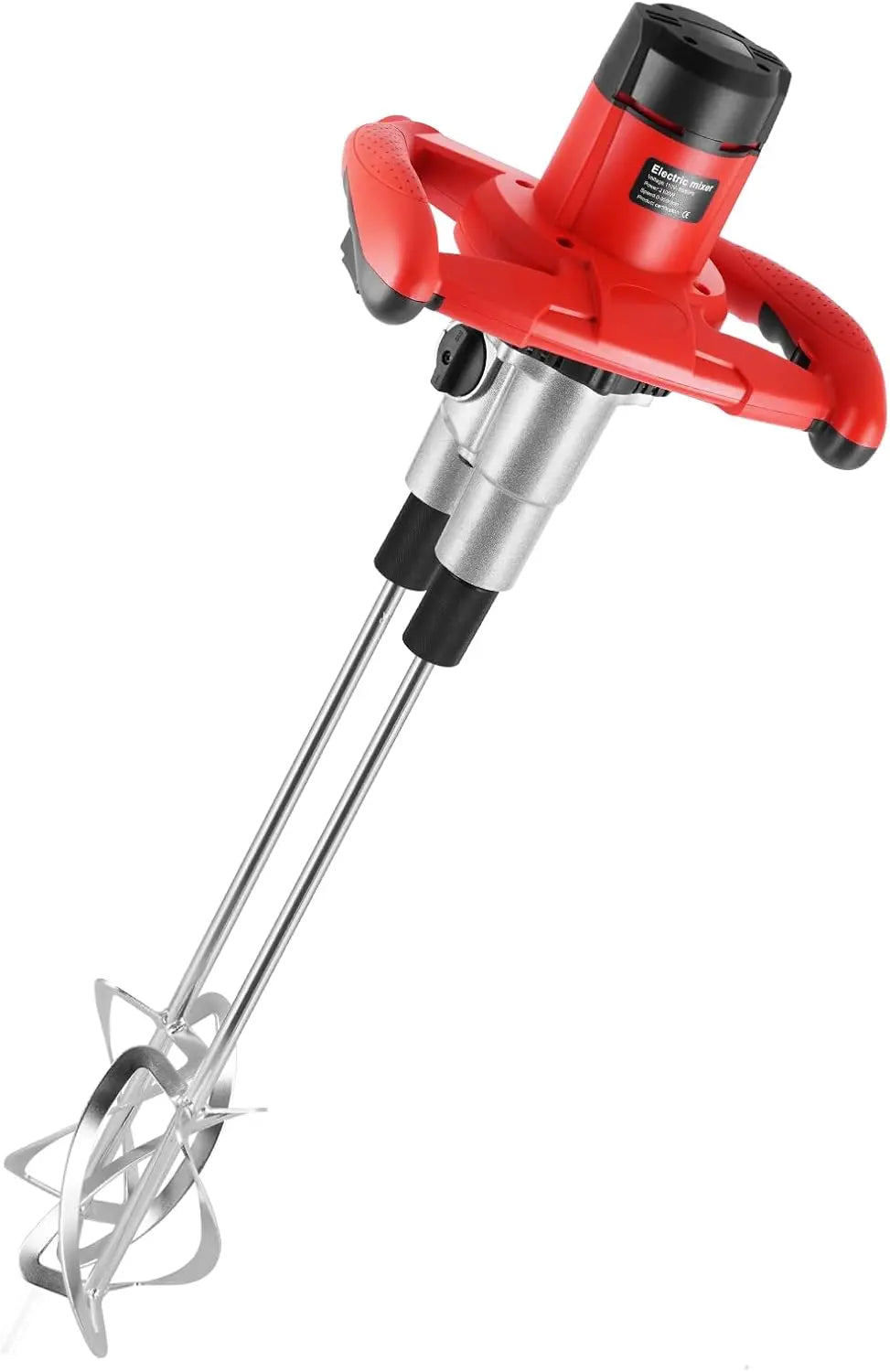 Double-Paddle Electric Cement Mixer 2100W, 2-Speed Control