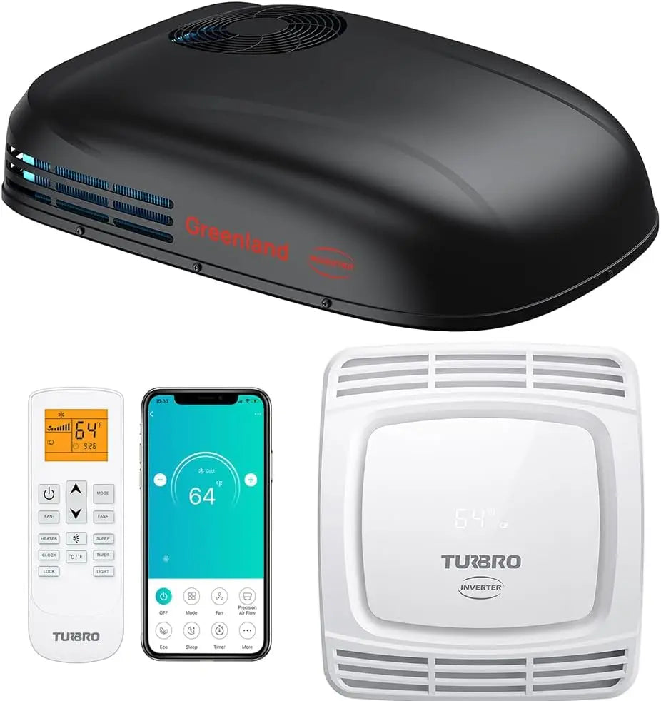 TURBRO Inverter 13.5K BTU RV Air Conditioner with Cooling and Heat Pump, Wi-Fi Connectivity