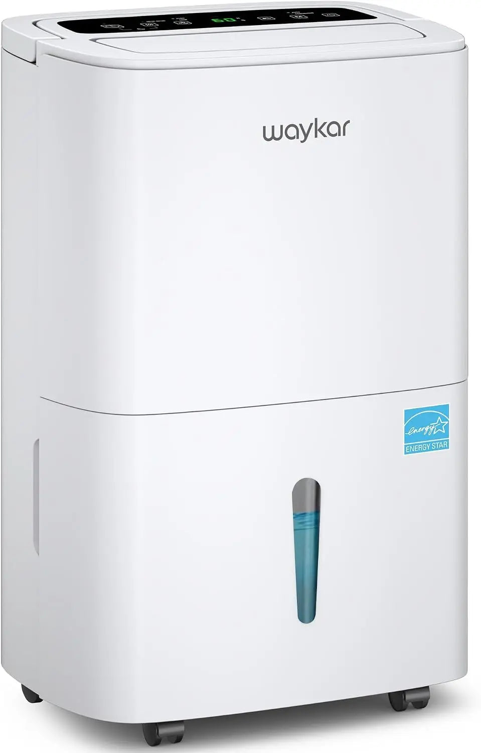 Waykar 80 Pints 2025 Energy Star Dehumidifier for Home up to 5,000 Sq. Ft, Bathroom and Large Room with Drain Hose, Portable, LCD Display, Timer