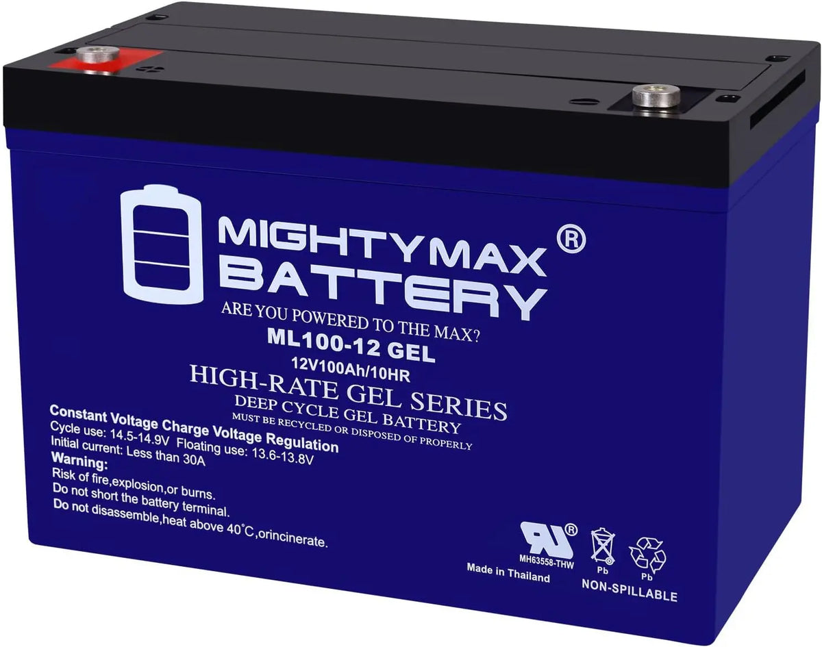 Mighty Max Battery 100Ah 12V, GEL, Replacement Battery Compatible with Universal Power UP100-12HX