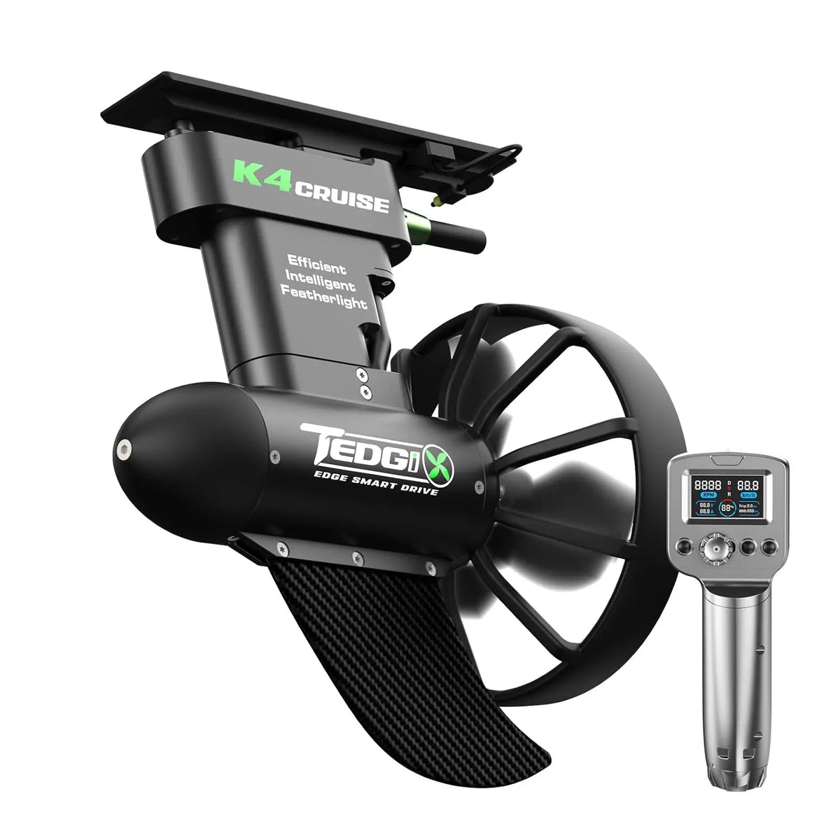 Buddy RC K4C Paddle Board Motor, Electric Fin & Steerable Kayak Motor, 22lb Thrust / 6MPH