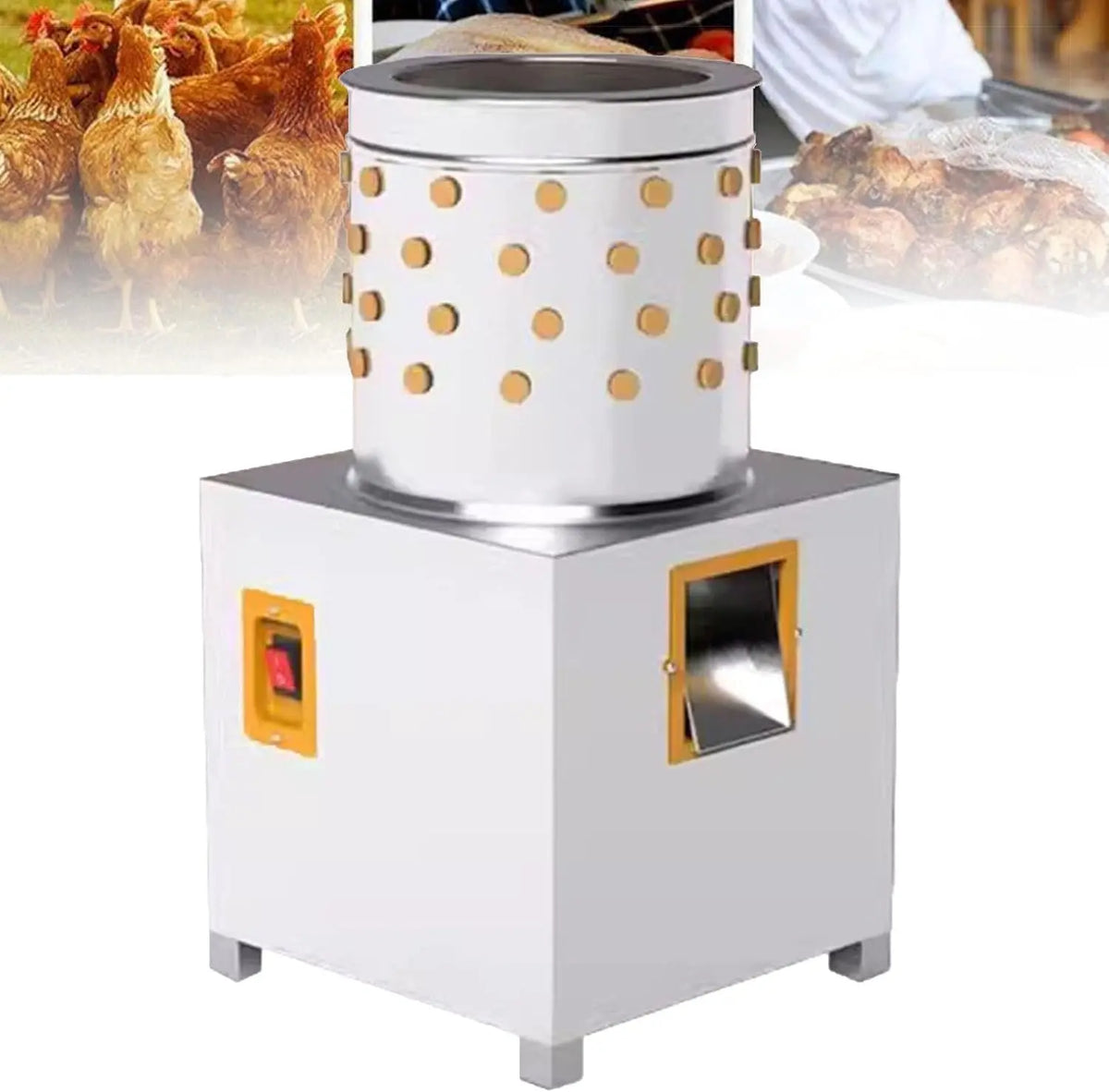 Chicken Plucker Machine Stainless Steel Poultry Plucker Automatic Small Feather Plucking Machine Chicken, Turkey Defeathering Machine