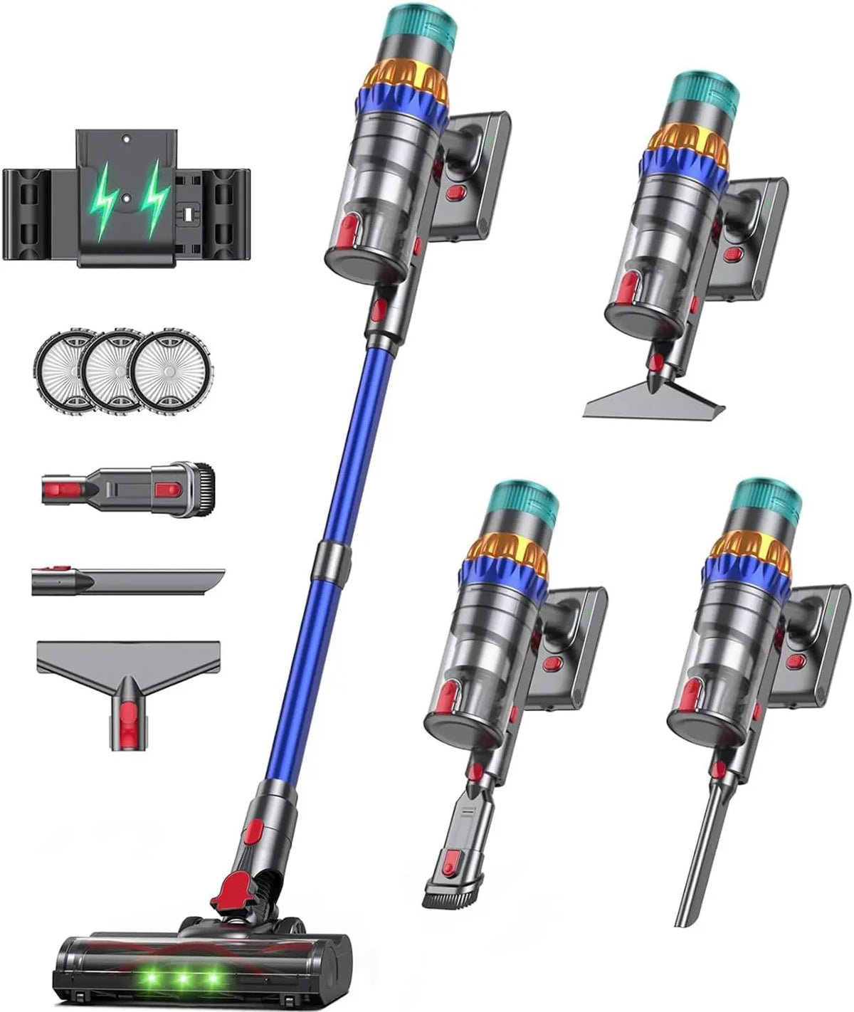 Smart Cordless Vacuum Cleaner, 650W 60KPa 75Min Vacuum Cleaner for Home, Brushless Motor, HEPA Filtration