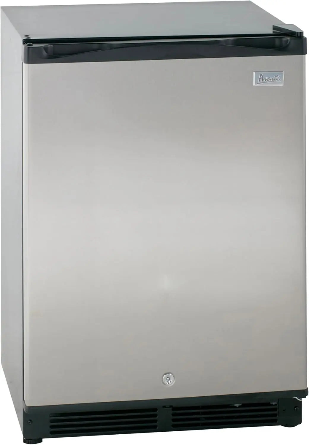 Avanti Mini Fridge Compact Refrigerator for Office or Dorm with Reversible Door with Security Lock, 5.2-Cu. Ft., Stainless