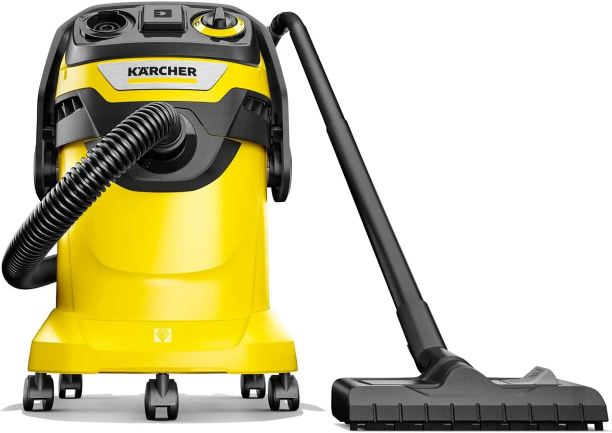 KÄRCHER Shop Vacuum WD 5 P, 6.6 Gal, 6.0 Peak HP, 33 ft Reach, Wet Dry Vacuum Cleaner, Heavy Duty, Blower Function, Crevice Tool, Floor Nozzle