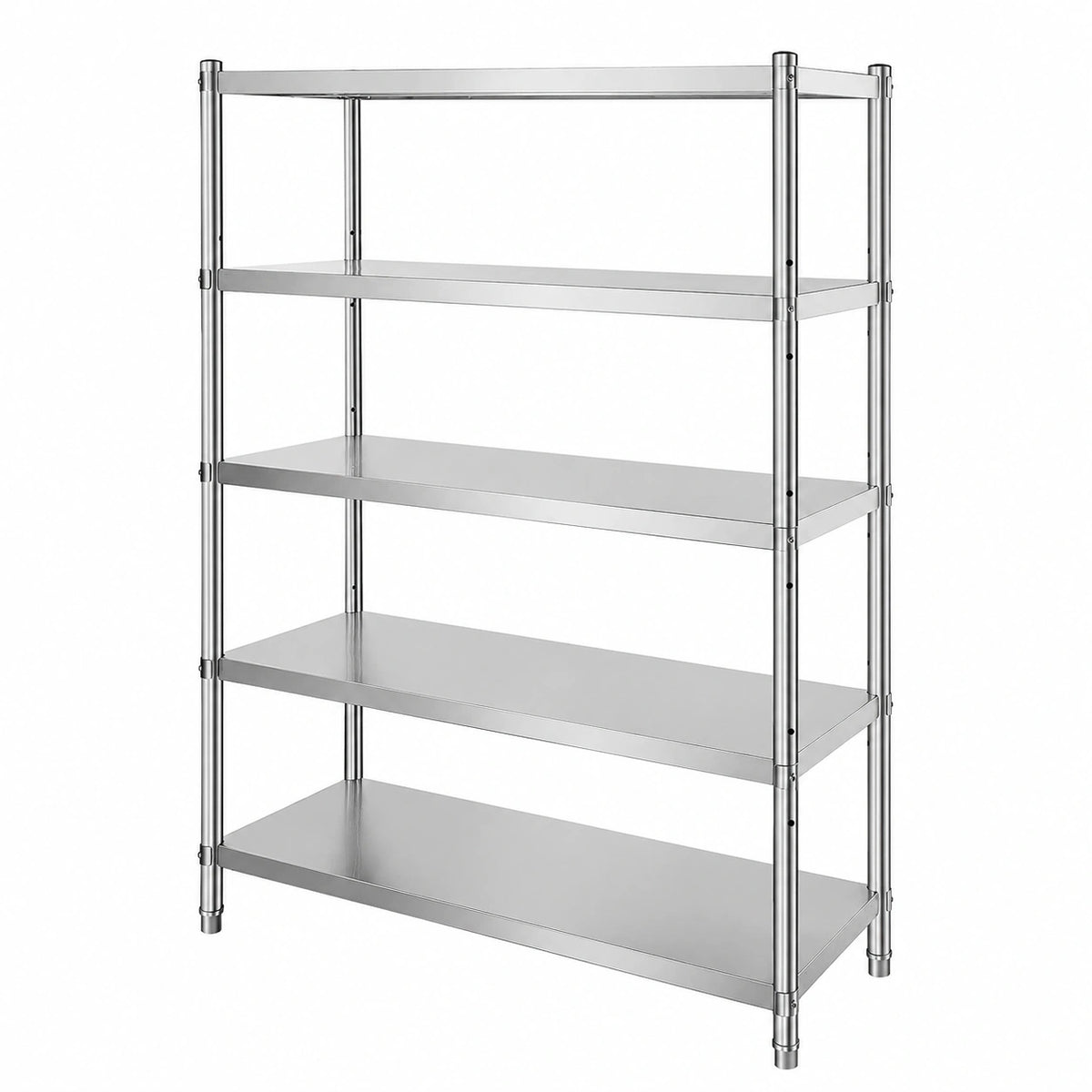 Ensemble de meubles de cuisine, en acier inoxydable, réglable, avec rangement, avec étagères, 122 x 47 x 183 cm, pour la cuisine
