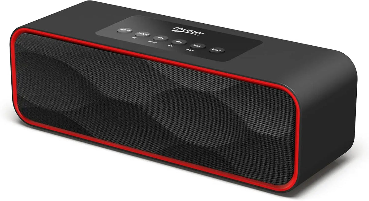 Portable Wireless Bluetooth Stereo Speaker, Pieces, MP3 DY22-Black/Red