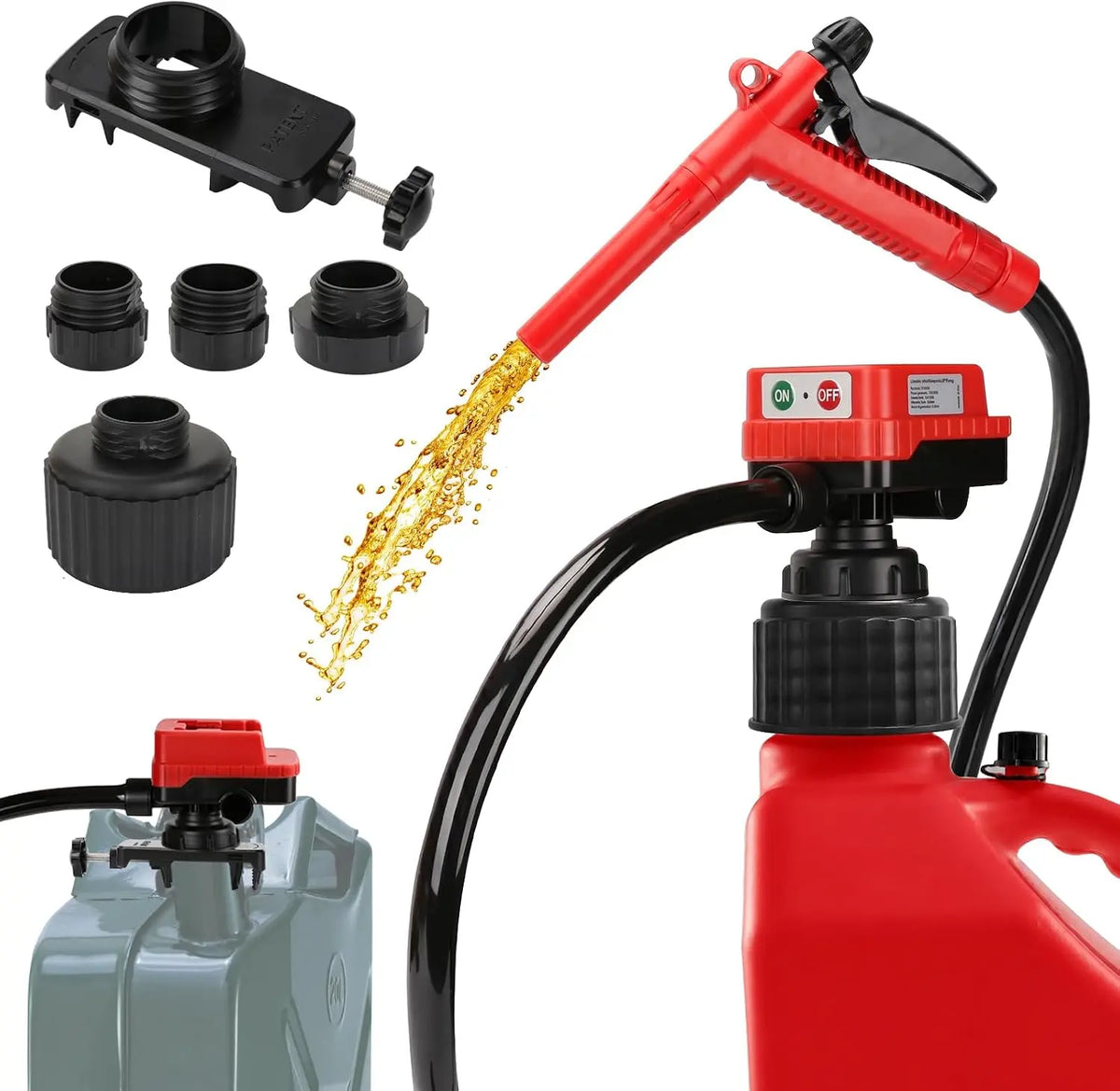 4.5GPM Cordless Fuel Transfer Pump with 51 Inch PVC hose Bare Tool