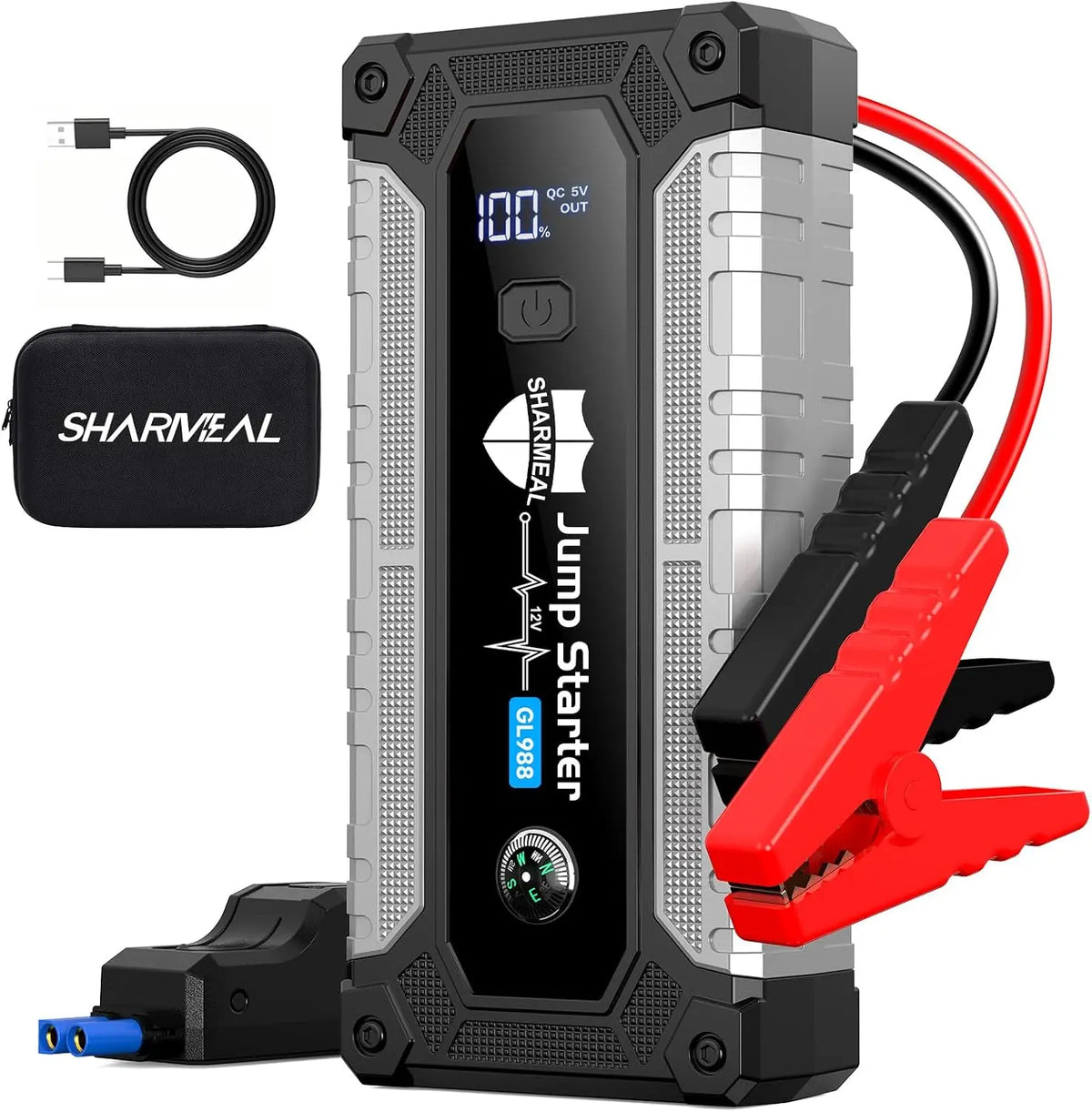 6000A Jump Starter, LED Lighting