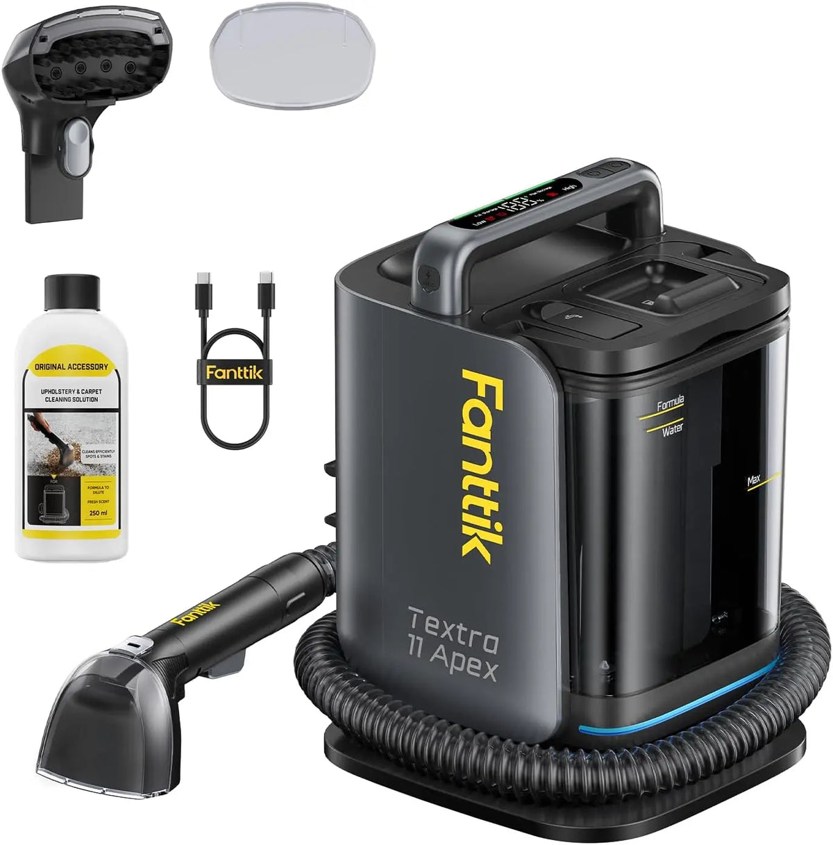 Fanttik Textra 11 Apex Cordless Carpet and Upholstery Cleaner, Self-Cleaning Tool, 150W Brushless Motor, 2 Cleaning Modes, RV Interiors, Sofas