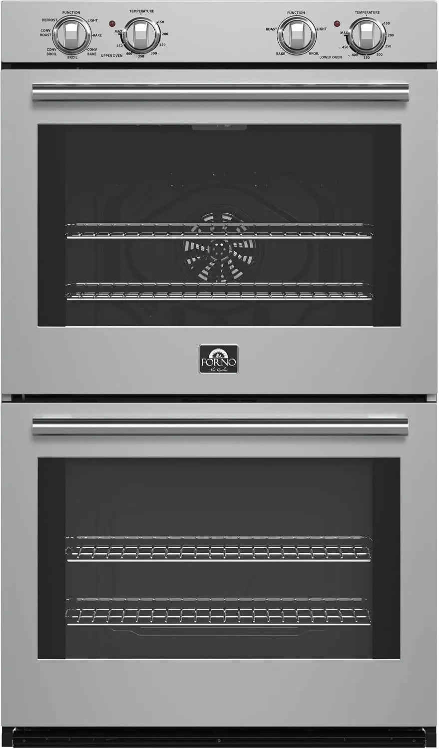 Forno 30 Inch Vomero Double Wall Oven, Stainless Steel