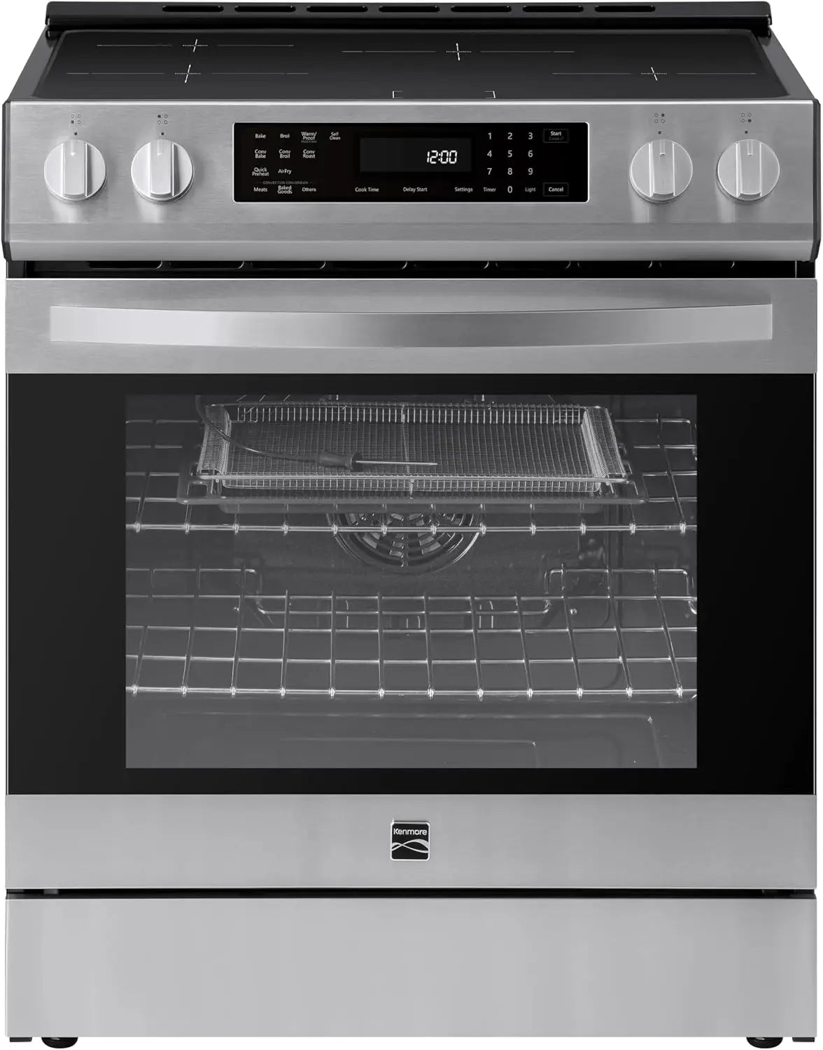Kenmore 5.6 Cu. Ft. Electric Induction Range Oven, Stainless Steel
