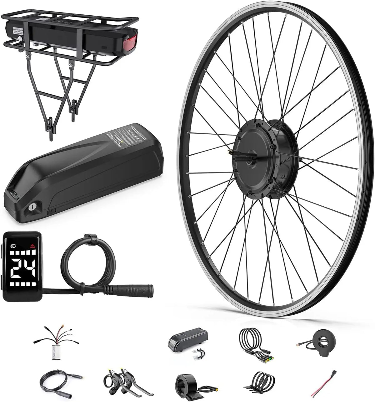 BAFANG G020 48V 500W Front Wheel Ebike Conversion Kit 20 Inch 26 Inch 700C 28 Inch 29 Inch, LCD Display, Touch Controls