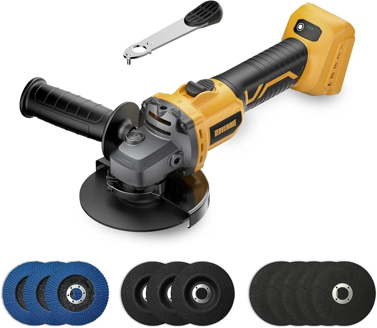 Angle Grinder Brushless fit DEWALT 20V Battery, 6 Variable Speed Power Grinder 4-1/2 Inch Cordless for Cutting Grinding Polishing Tool Only