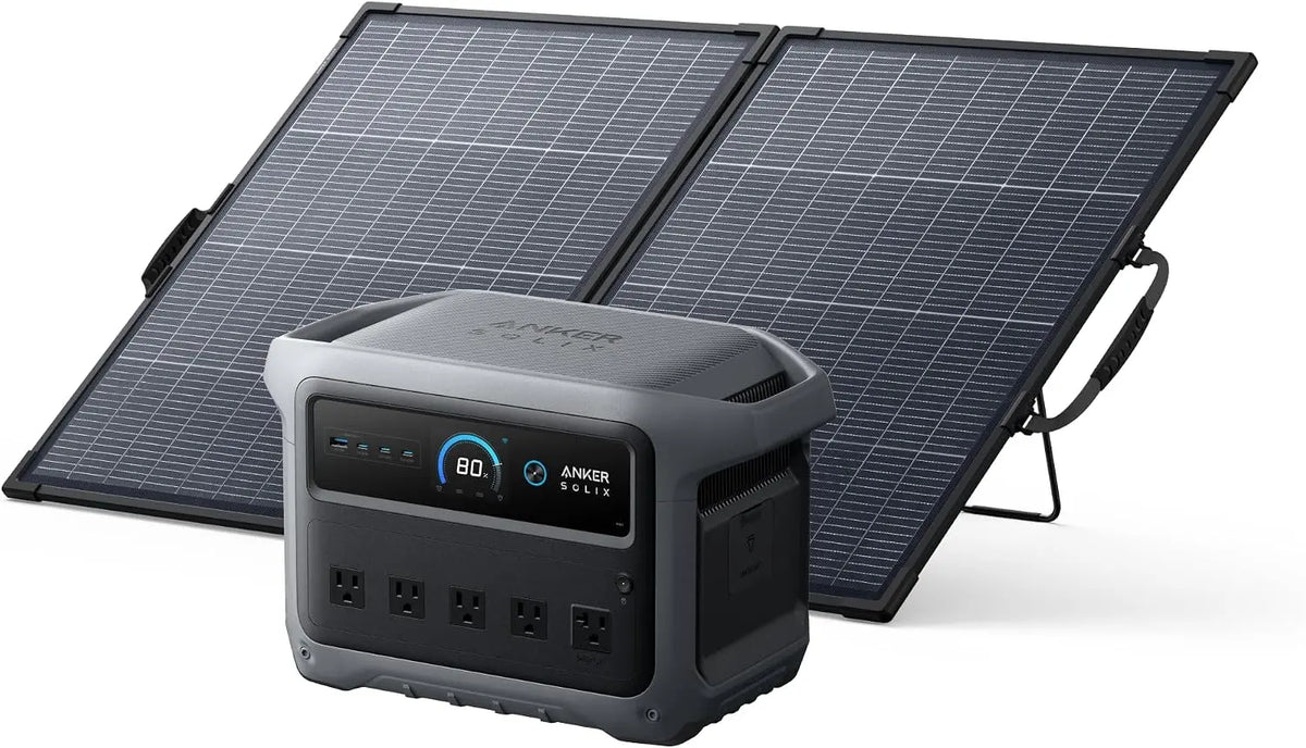 Anker 200W SOLIX C1000 Gen 2 Portable Power Station with Solar Panel
