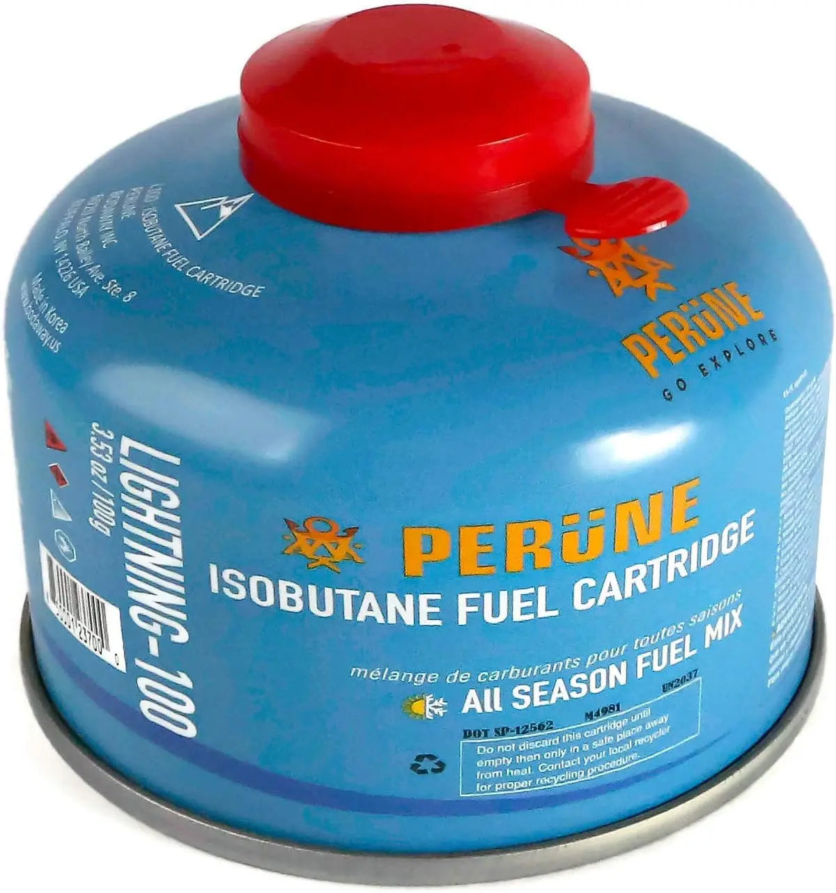 Iso-Butane Camping Fuel Gas Canister All Season Mix, 100gram