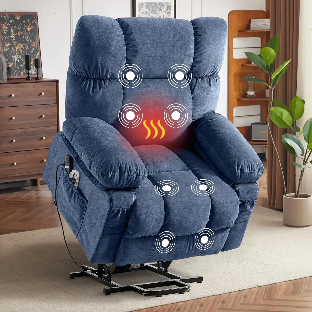 MAHOMICO Power Lift Recliner Chair, with Massage and Heat for Elderly