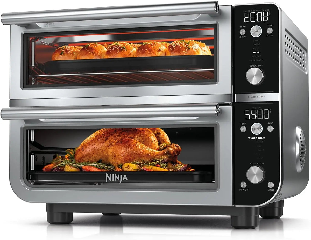 Ninja Double Oven Pro Smart XL, 30.2 Qt, 12-in-1, Stainless Steel, DCT801, Keep-Warm Function