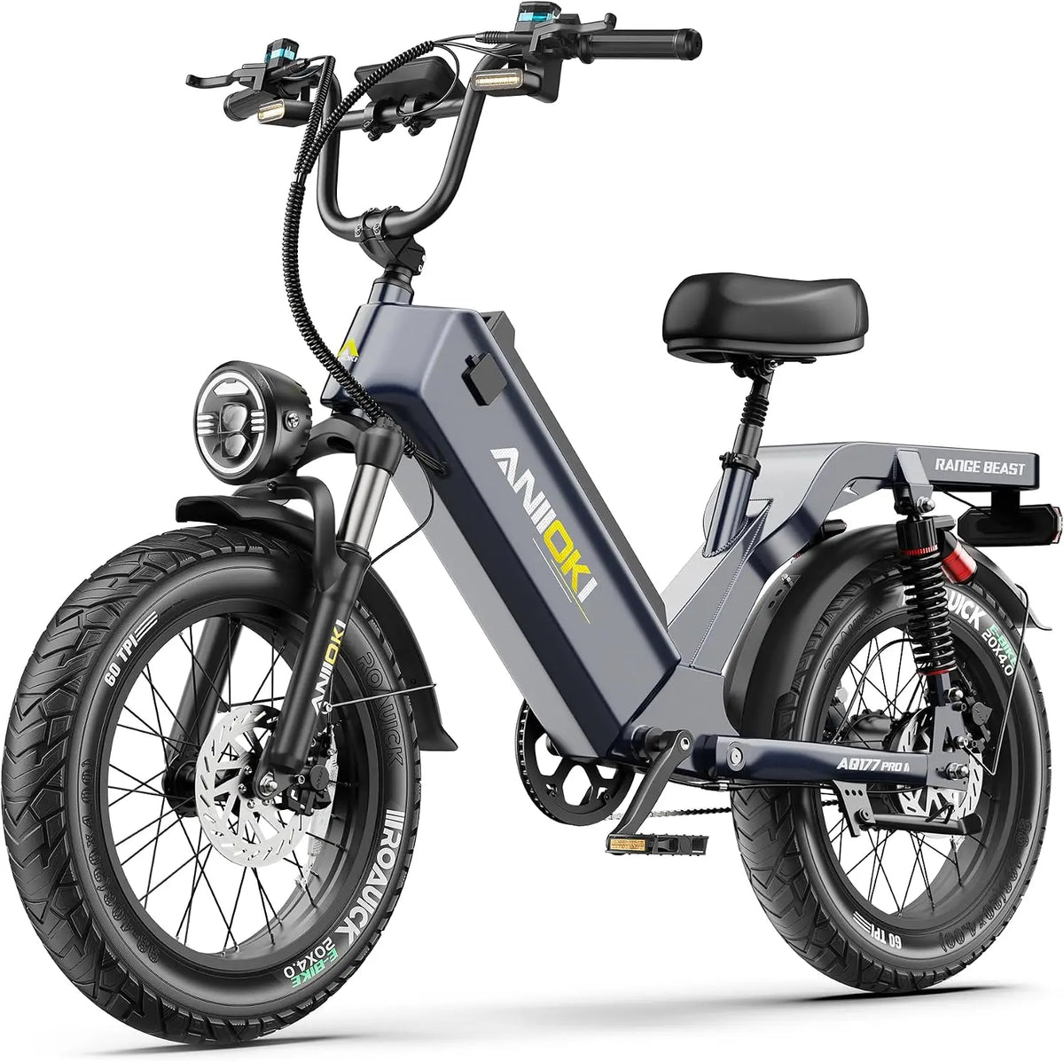 ANIIOKIBIKE eBike for Adults, AQ177 Pro Max Electric Bike, 200 Mile+ Long Range Electric City Bikes with 48v 60Ah Battery