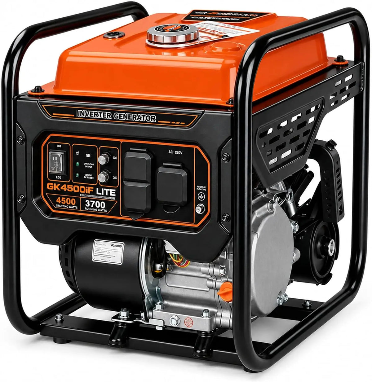 Genkins 4500W Inverter Generator for Home - RV Ready 30A Outlet, Gas Powered