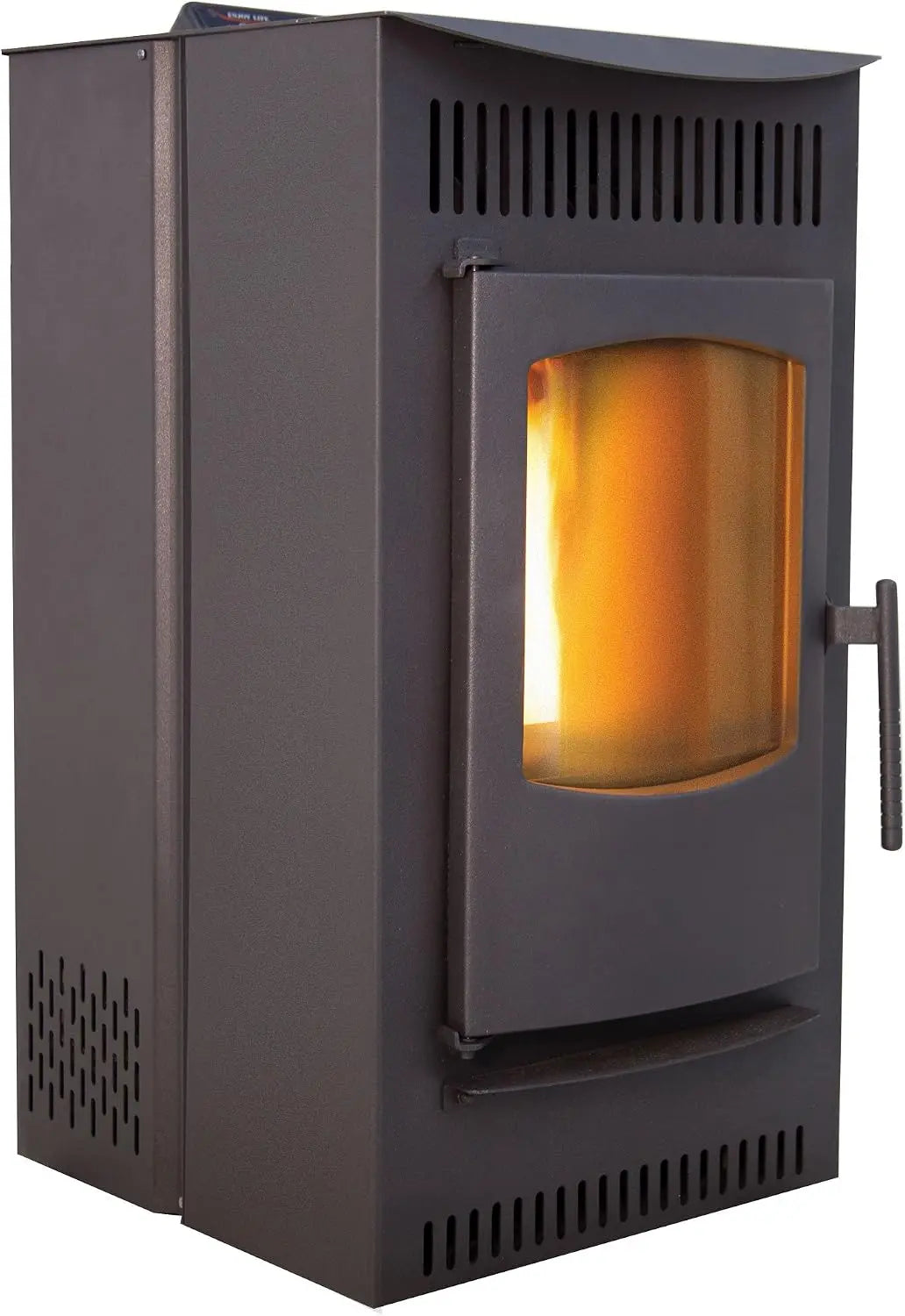 Castle 41278 Serenity Pellet Stove, 1,500 square ft. Heating Capability, Smart Controller Features Manual, Weekly, 40lb Hopper Capacity, Black