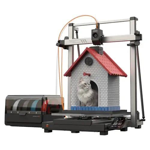 Bundle Anycubic Kobra 3 Max Combo 3D Printer Large 3D Printer, Support Multi Color Printing 600mm/s High-Speed Printing 420x420x500mm