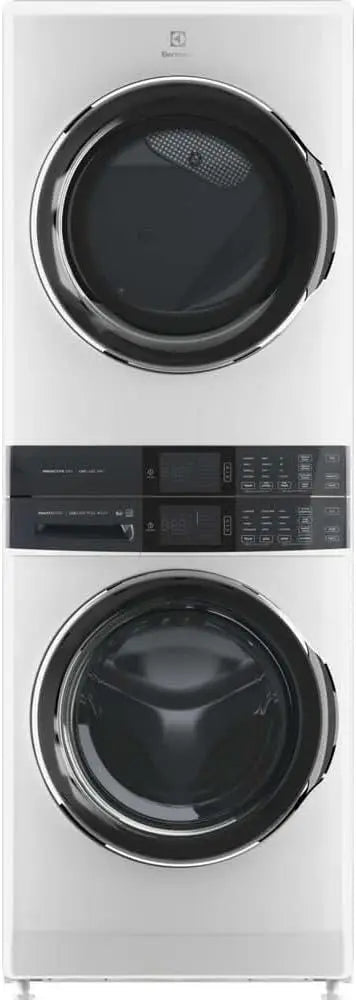 Electrolux ELTE7600AW 4.5 Cu. Ft. Front-Load Washer & 8.0 Cu. Ft. Electric Dryer Stacked Laundry Tower in, White with SmartBoost Premixing
