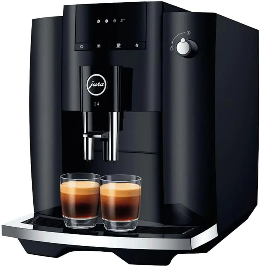 Jura Piano Black Automatic Coffee Machine, Model E4