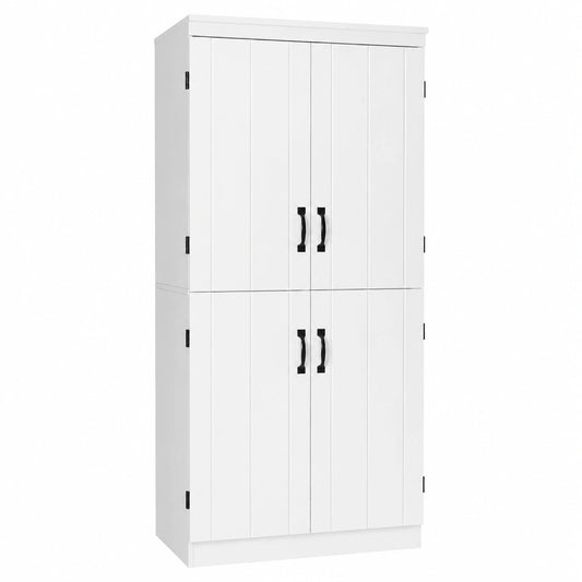 Armoire, réglable, avec rangement, avec étagères, coloris blanc, pour la chambre