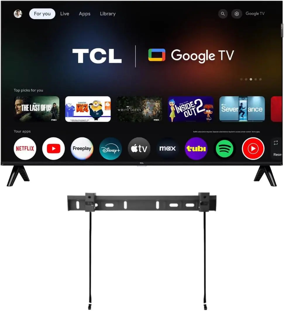 TCL 43 Inch Class Q3K Series Full HD QLED, HDR 10, HVA Panel, Motion Rate 120, 60Hz, Bluetooth, FullView + Free Wall Mount 2025, Refurbished