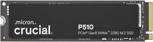 Crucial P510 PCIe Gen5 NVMe 2TB SSD, Up to 10,000MB/s, TLC NAND, Laptop & Desktop Pieces Compatible, for Gamers & Creatives, CT2000P510SSD8-01