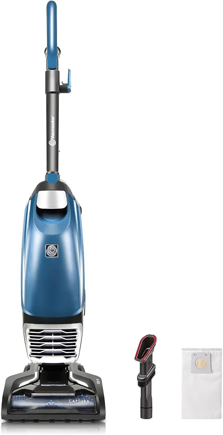 Vacmaster UB0302E Bagged Upright Vacuum Lightweight Cleaner 2-Motor Suction, HEPA Filtration