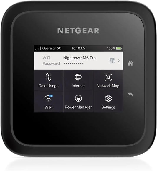 NETGEAR Nighthawk M6 Pro Mobile Hotspot 5G mmWave, 8Gbps, Unlocked, Verizon International Roaming 125 Countries, WiFi 6E, Modem Wireless Router MR6550
