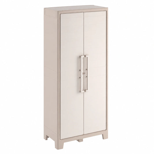 Armoire, modulable, avec rangement, avec étagères, coloris beige, 80 x 44 x 182 cm, pour la chambre