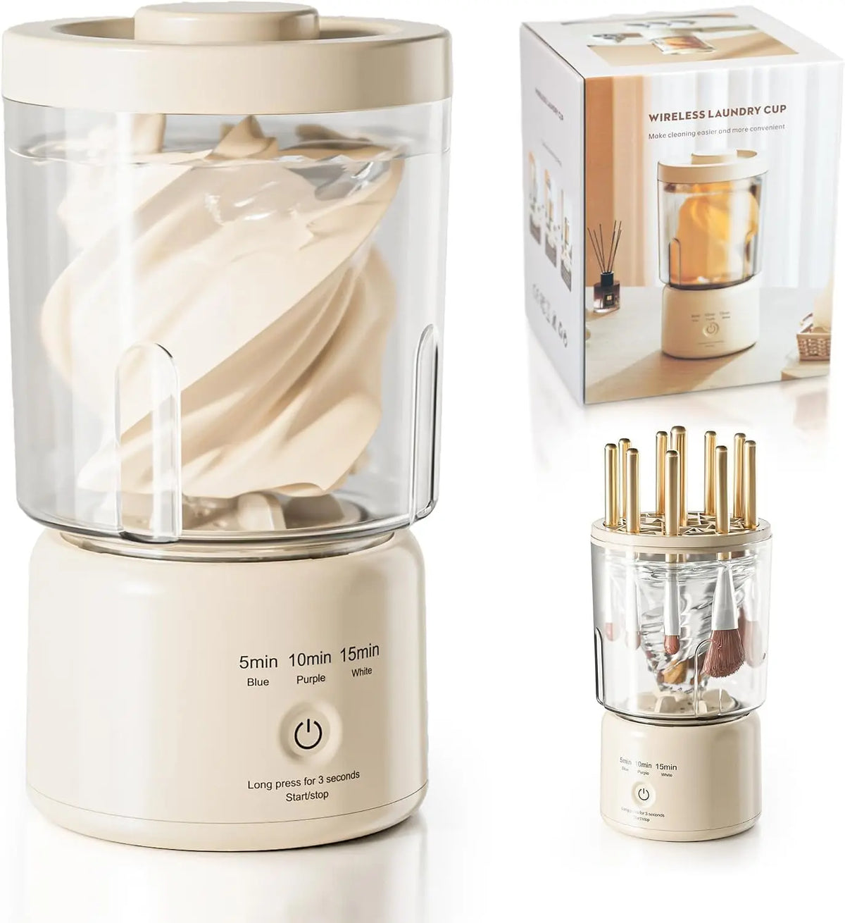 Portable Mini Washing Machine, Rechargeable Underwear Washing Machine Makeup Brush Cleaner Machine Small Clothes Mini Washer for Home, Hotel