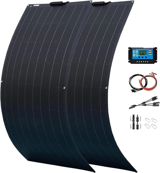 1000 Watt Flexible Solar Panel Kit, with Charge Controller Off Grid Power