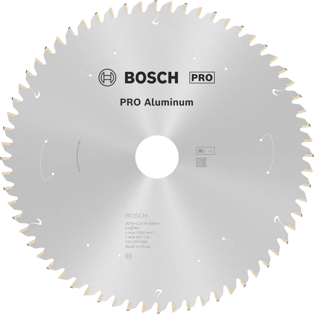 Bosch 30 mm 1 x Pro Aluminium Cordless Circular Saw Blade, 216 x 2.2 x