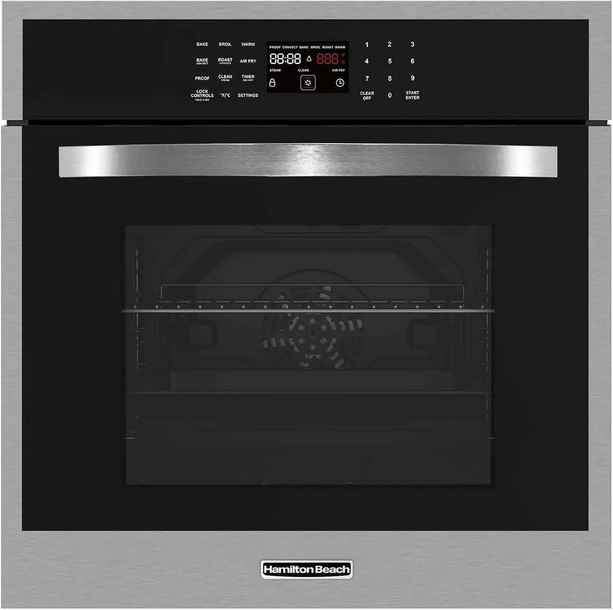 Hamilton Beach, 23.5 Inch Front Control Range, Built-in Electric Wall Oven, Stainless Steel