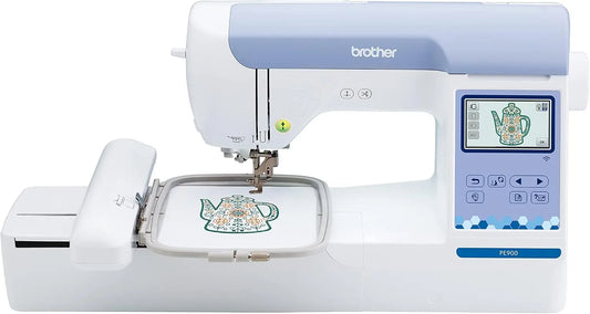 Brother PE900 Wireless Embroidery Machine with WLAN, LCD Display, Touch Controls