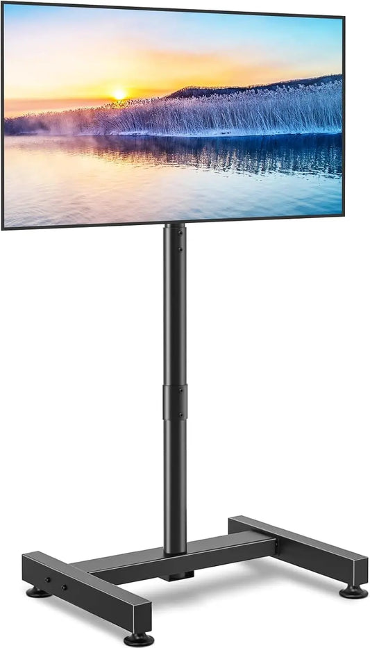 TVON TV Floor Stand for 13-50 Inch LCD LED Flat/Curved Panel Screen TVs up to 44 lbs, Height Adjustable TV Stand Mount with VESA 200x200, Dorm Room