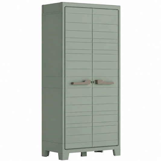 Armoire, réglable, avec étagères, 80 x 44 x 182 cm, coloris vert, pour la chambre