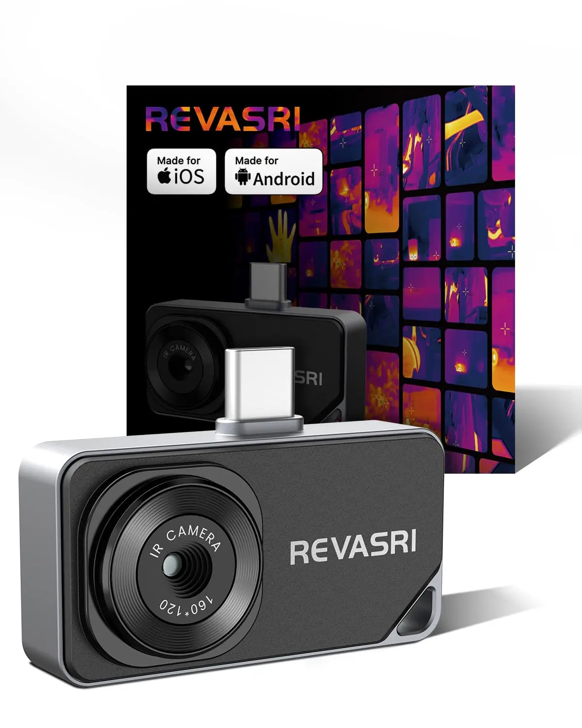 REVASRI Thermal Camera for iPhone and Android - 320×240 Super IR Resolution