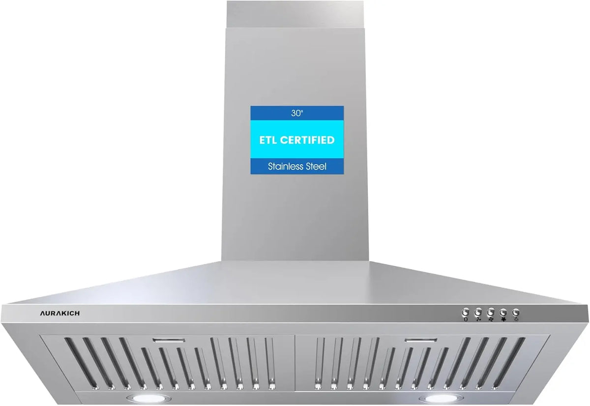 Wall Mount Range Hood 30 Inch, 450CFM