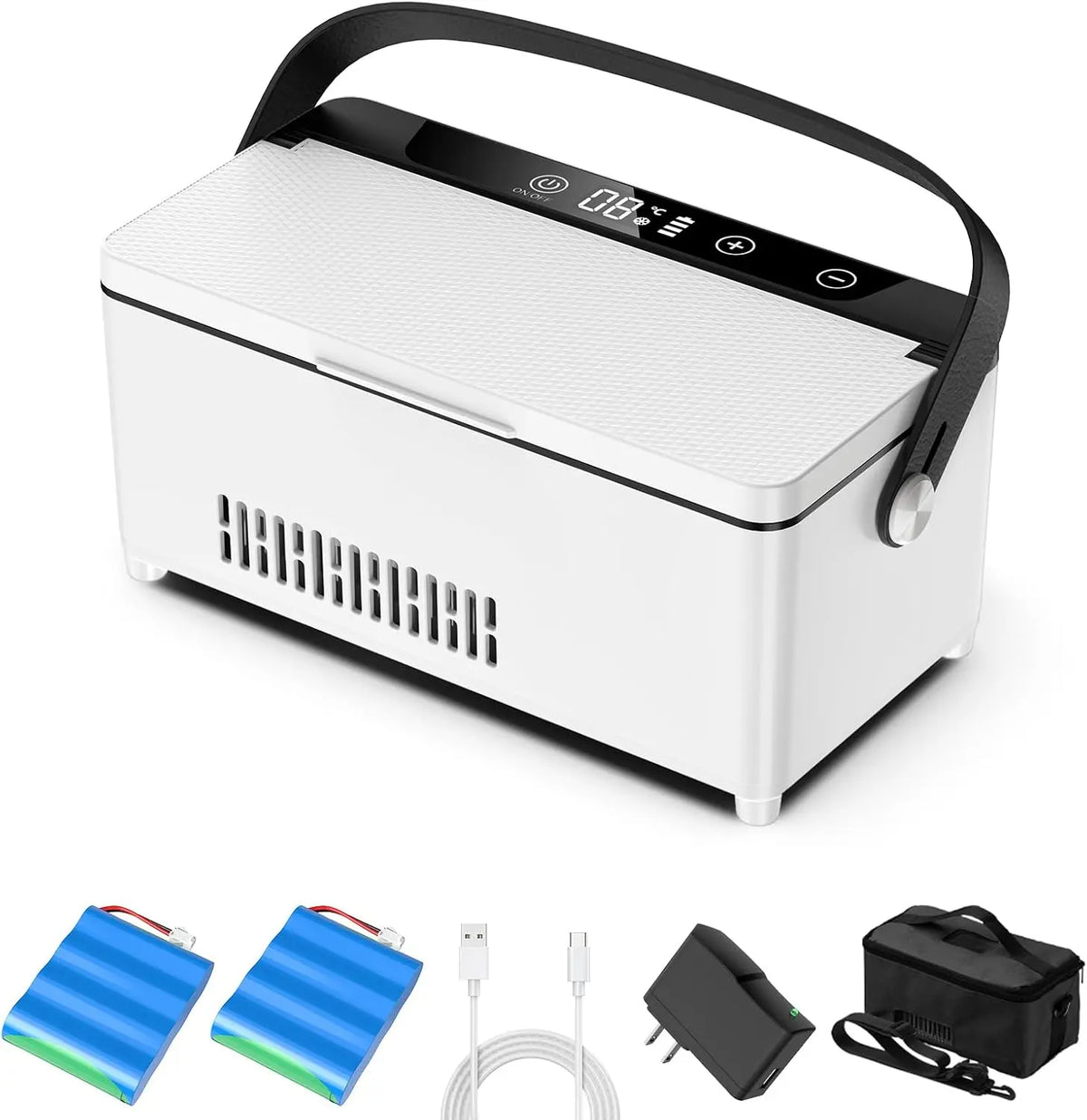 insulin fridge medcine cooler trave case with handle 2~8°C Keep Cooling with LED Display, Travel Medical Cooler Box with Handle XS, Touch Controls