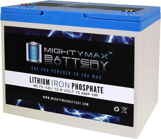 Mighty Max Battery 75Ah 12V, Lithium, Replacement Battery Compatible with Fiamm 12FGL70