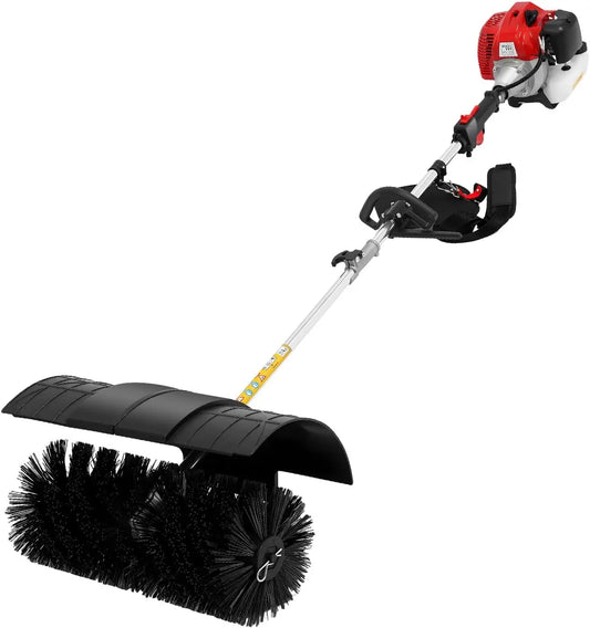 52CC 2-Stroke Backpack Lawn Sweeper - 2.3HP Gasoline Powered Broom