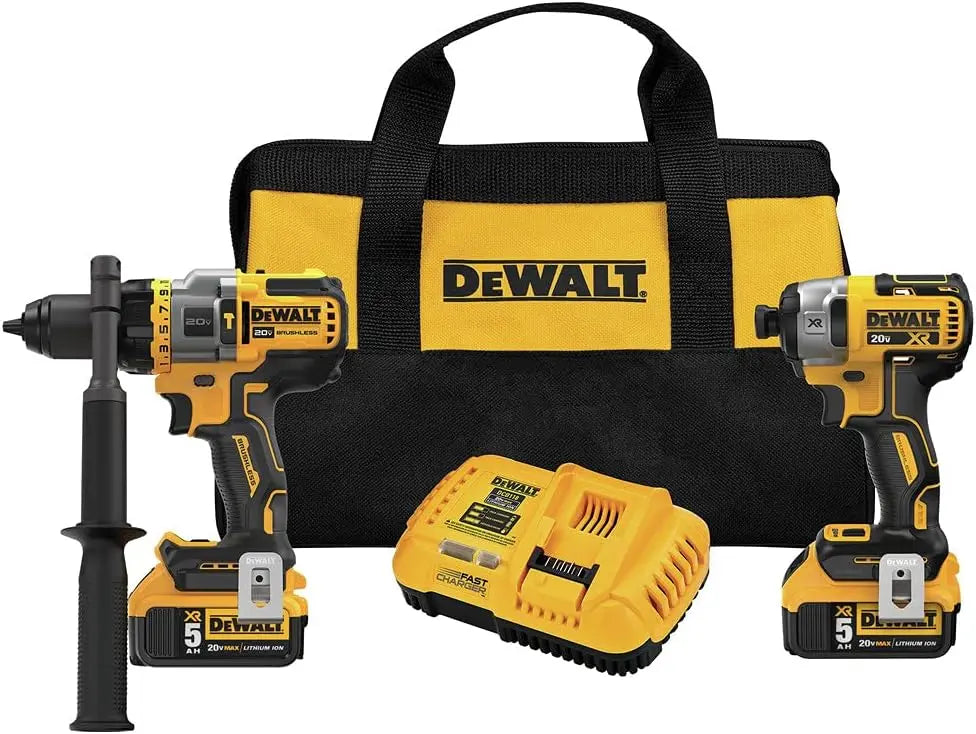 DEWALT FLEXVOLT ADVANTAGE 20V MAX* Combo Kit with Hammer Drill & Impact Driver, 5.0-Ah, 2-Tool DCK2100P2