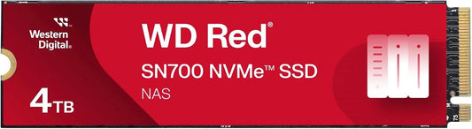 Western Digital 4TB WD Red SN700 NVMe Internal Solid State Drive SSD for NAS Devices, Gen3 PCIe, M.2 2280, Up to 3,400 MB/s, WDS400T1R0C