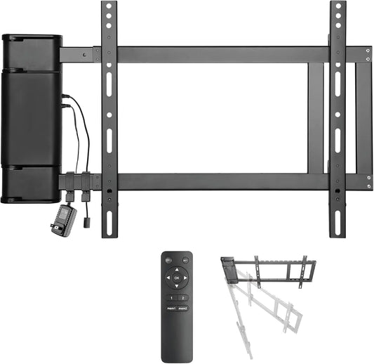ynVISION.DESIGN Motorized Swing Out TV Wall Mount for 32-75 Inch TV with Remote, Remote Control
