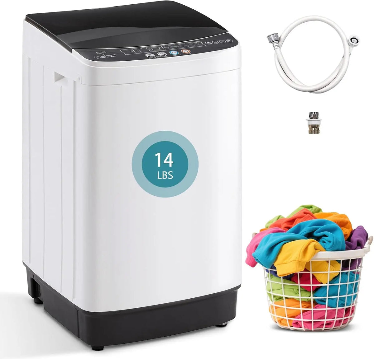 Portable Washing Machine 1.9 Cu. Ft., Full Automatic 10 Programs